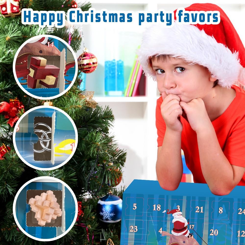 Advent Calendar 2025, Brain Teaser Puzzles Present Box for Kids and Adults, 2…