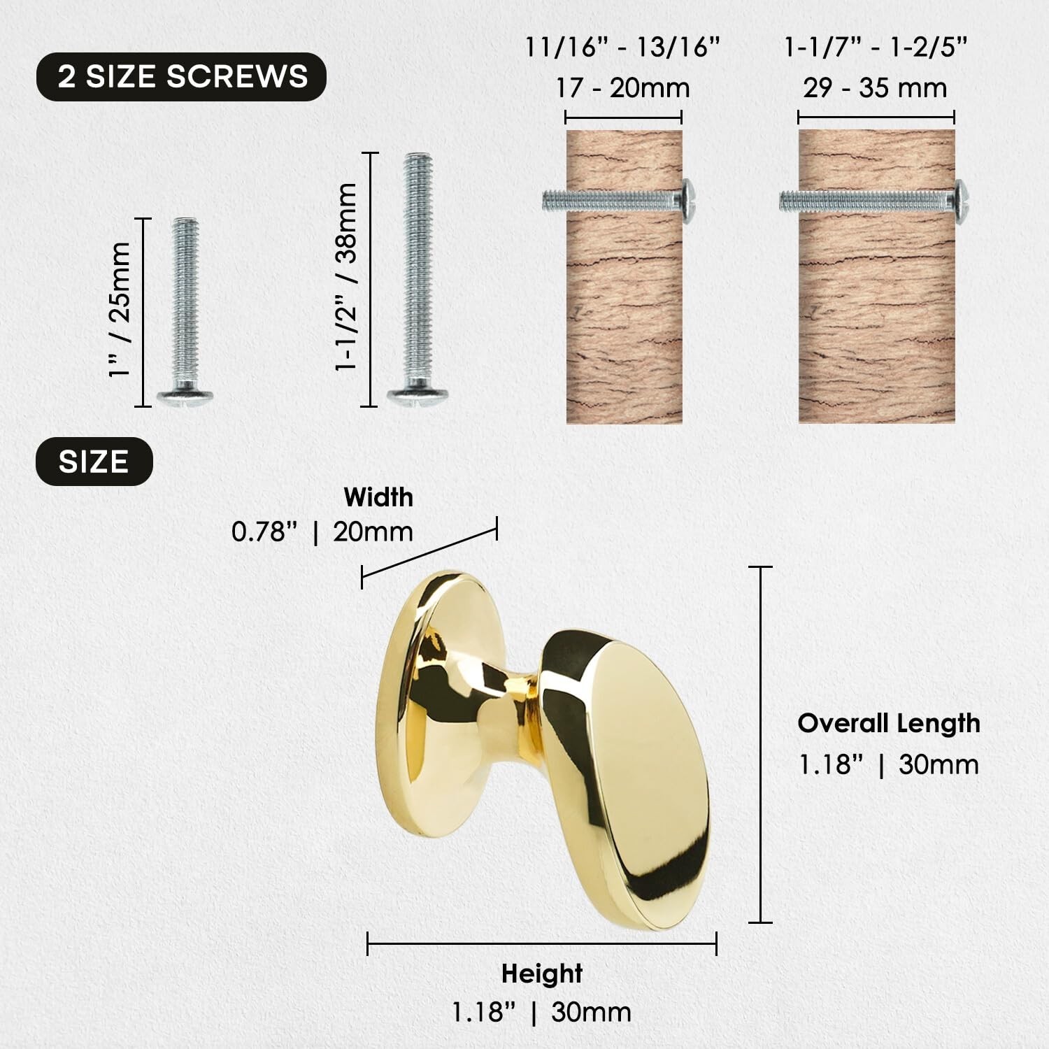 4 Pack Cabinet Knobs Polished Gold Solid Zinc Alloy Polished Brass Pulls for …