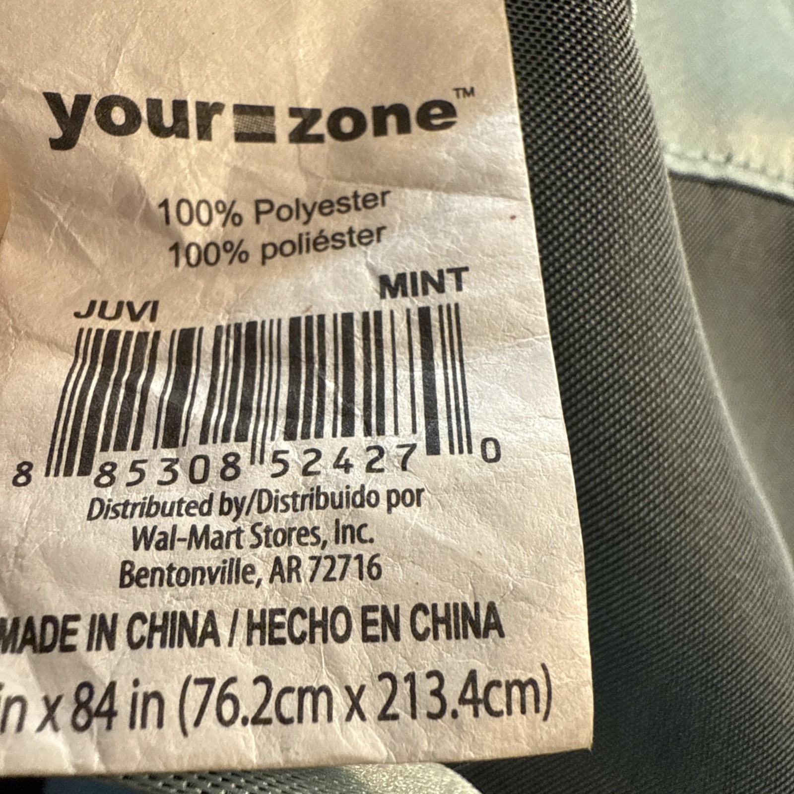 Your Zone curtain 1 Single Panel Juvi Mint 2” Rod Pocket Polyester 30“ X 84“
