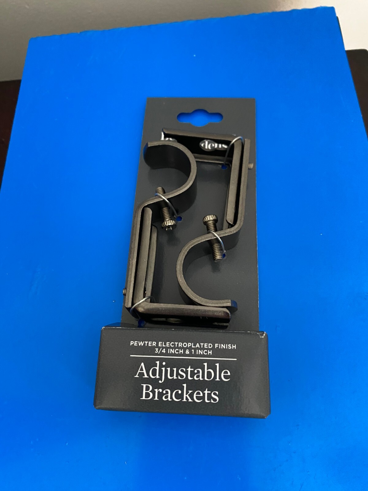 NEW 2 PK BETTER HOMES & GARDENS 3/4″ TO 1″ DIA. ADJUSTABLE CURTAIN ROD BRACKETS