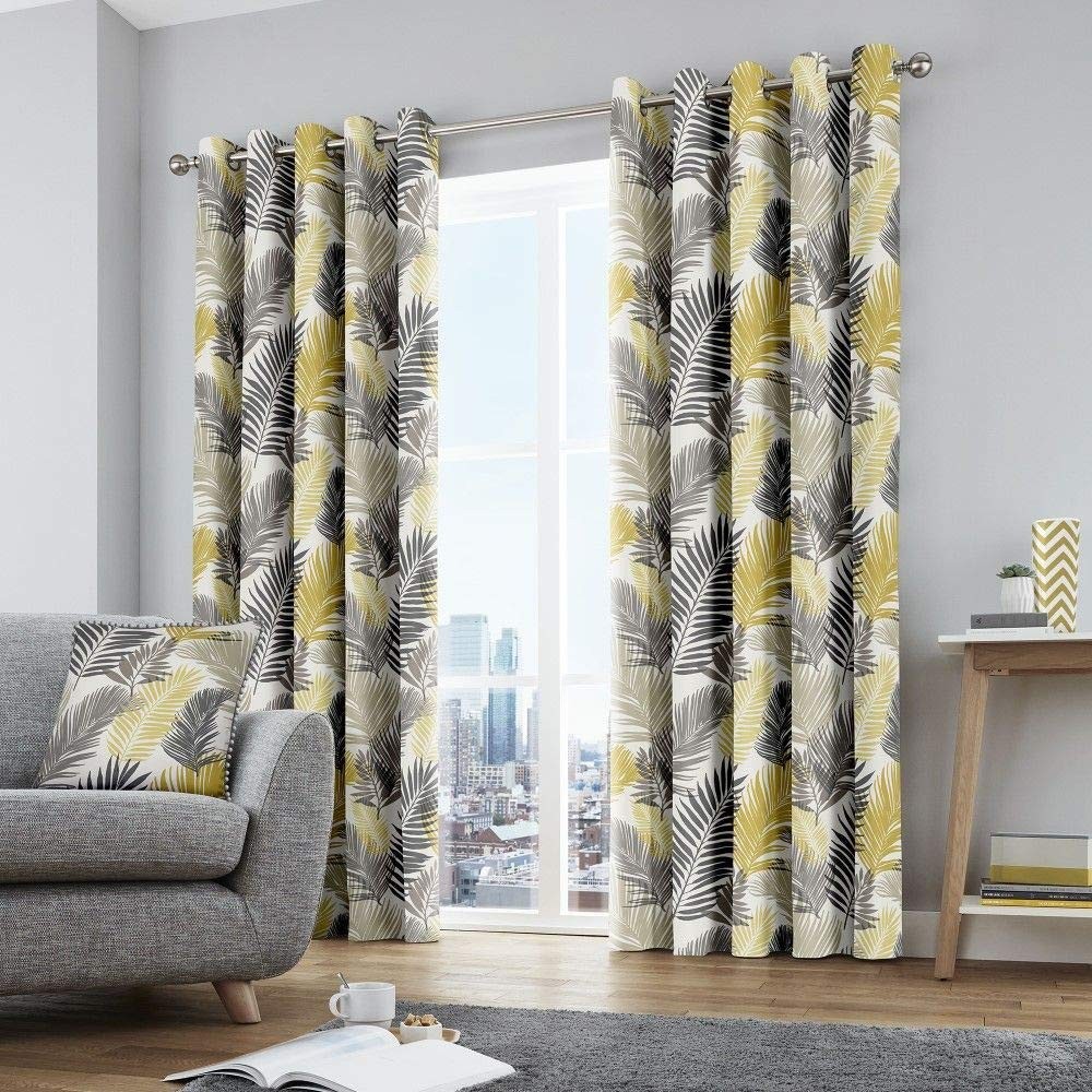 Home Furnishings Tropical Tropical Eyelet, 1 Pair, Curtains WxH 117 x 137cm