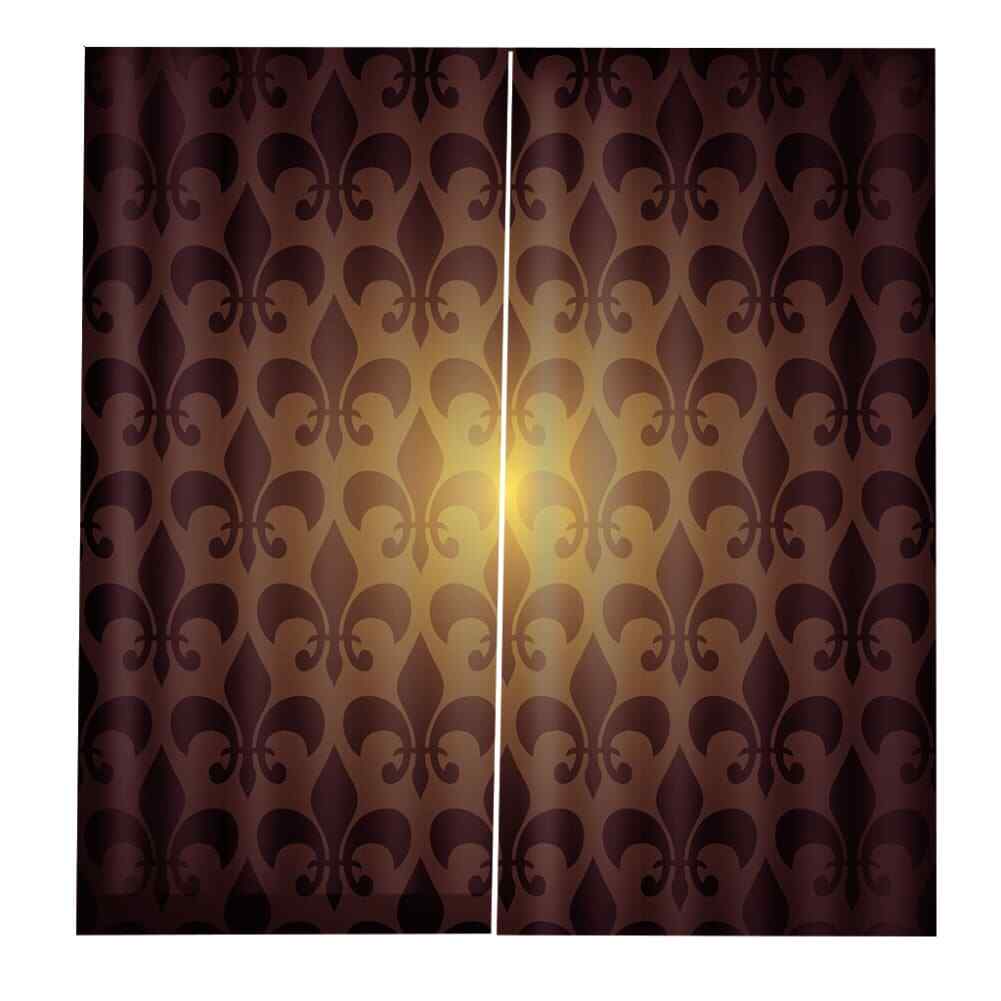 Weak but super powerful radiance Printing 3D Blockout Curtains Fabric Window