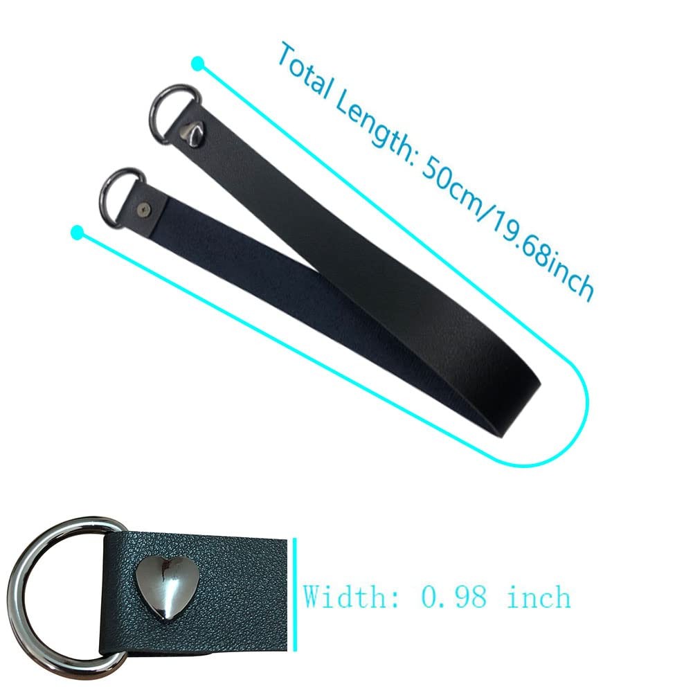 Decorative Leather Curtain Tiebacks Rope, PU Leather Curtain Rod Holder Windo…