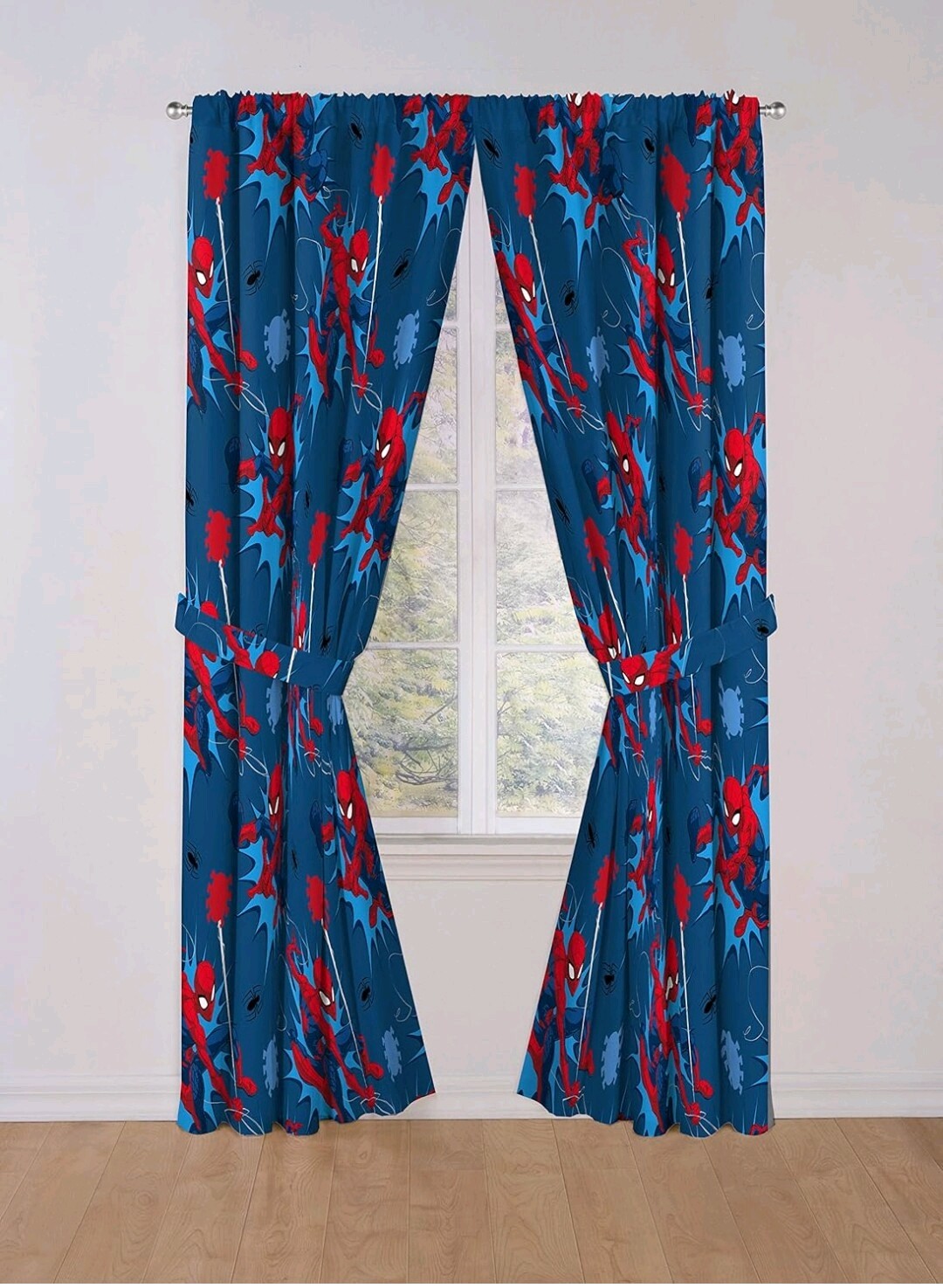 Jay Franco Marvel Spiderman Spidey Daze 84″ Inch Drapes Curtains. 4 Piece Set