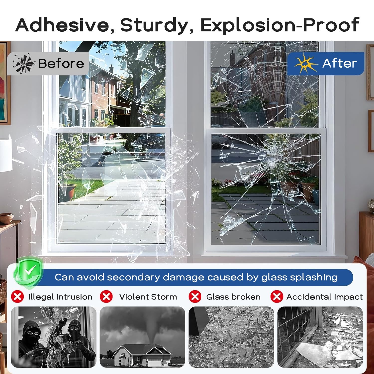 Window Tint One Way Mirror Film UV Heat Reflective Home Office Heat Insulation