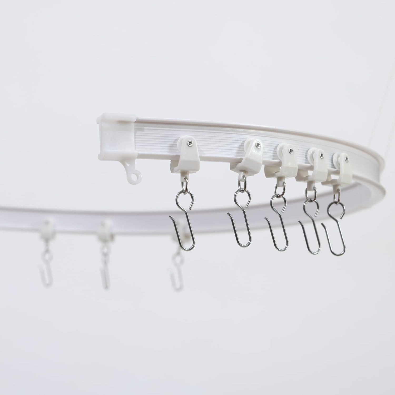 Flexible Ceiling Curtain Track, Bendable Curved Curtain Rail Ceiling Mount for R