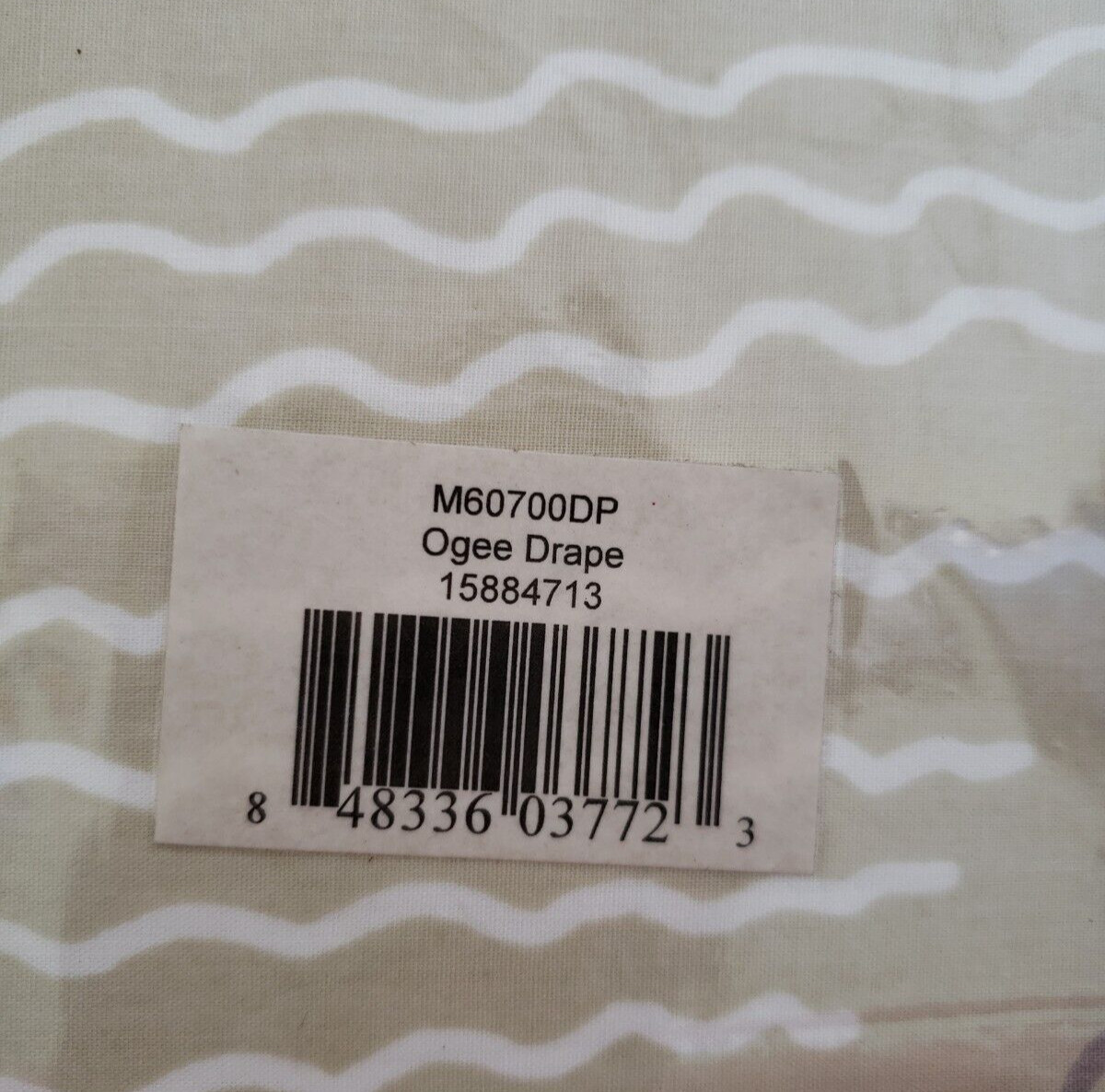 54″x84″ Mudhut Ogee Drape Curtain Panel in Beige – Perfect for Home Decor