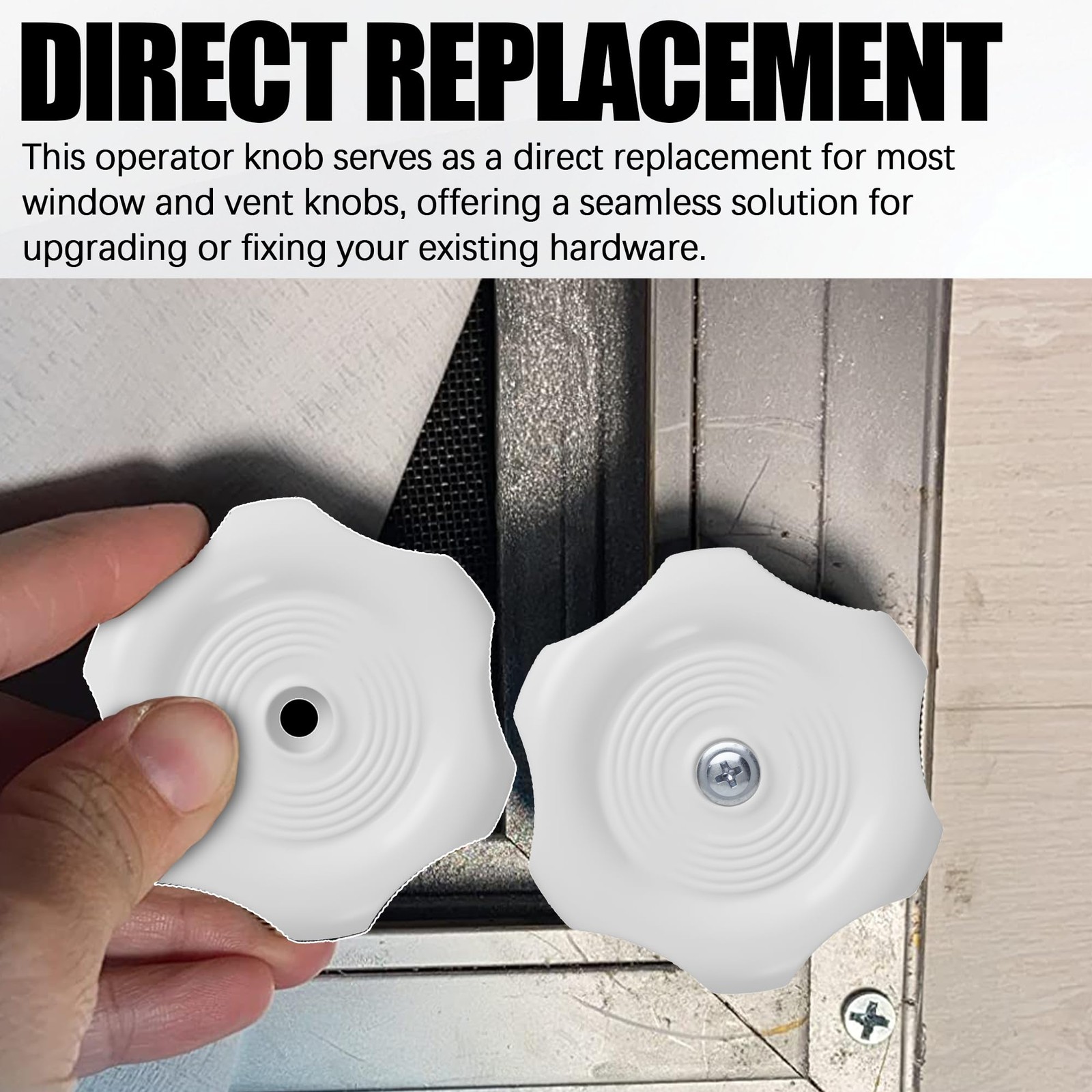 3Pack, White 1″ Shaft RV Window and Vent Knob Interior Hardware Camper Window…