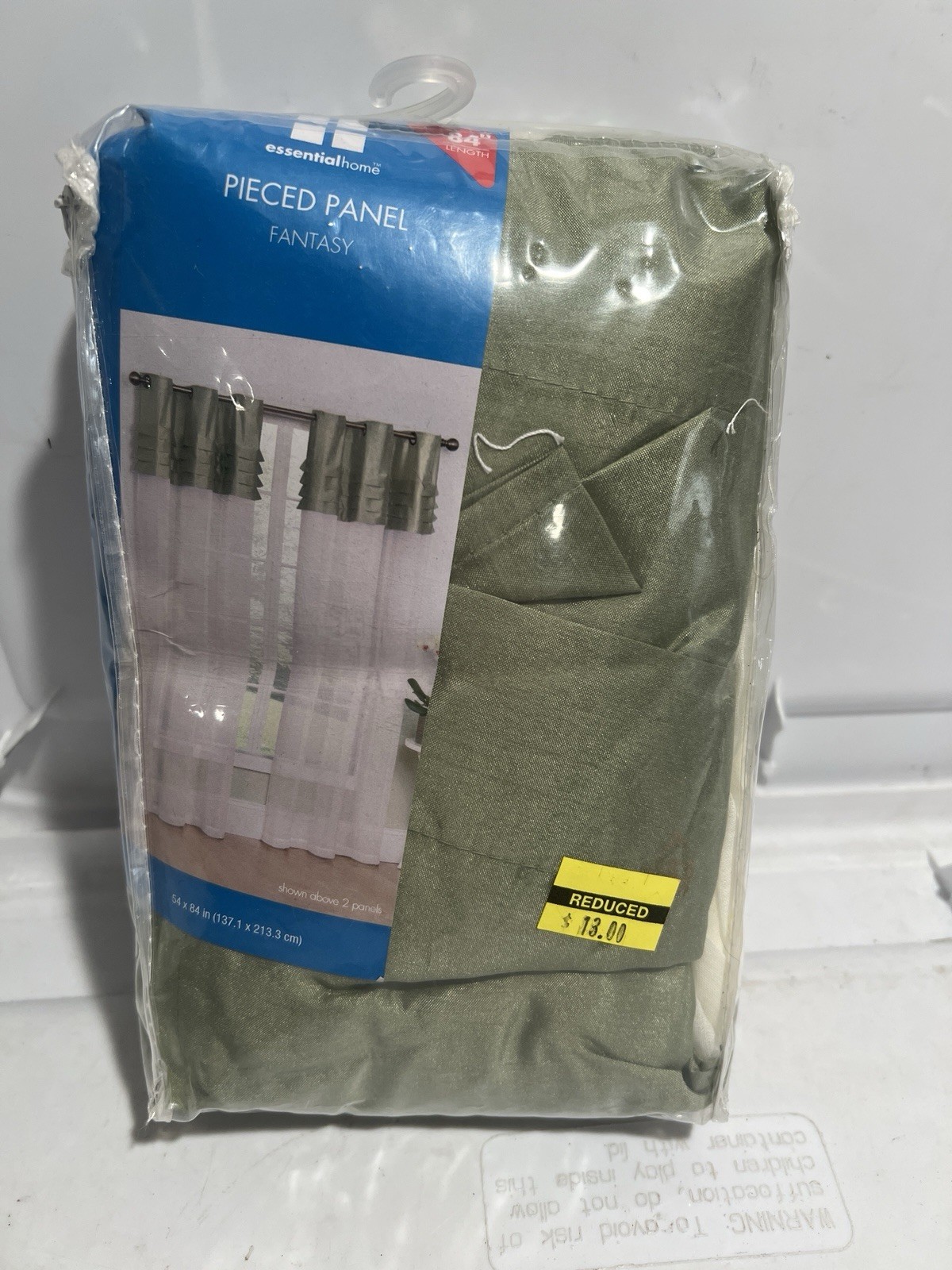 Essential Home Pierced Panel Fantasy Curtain 54”x84” Greenish