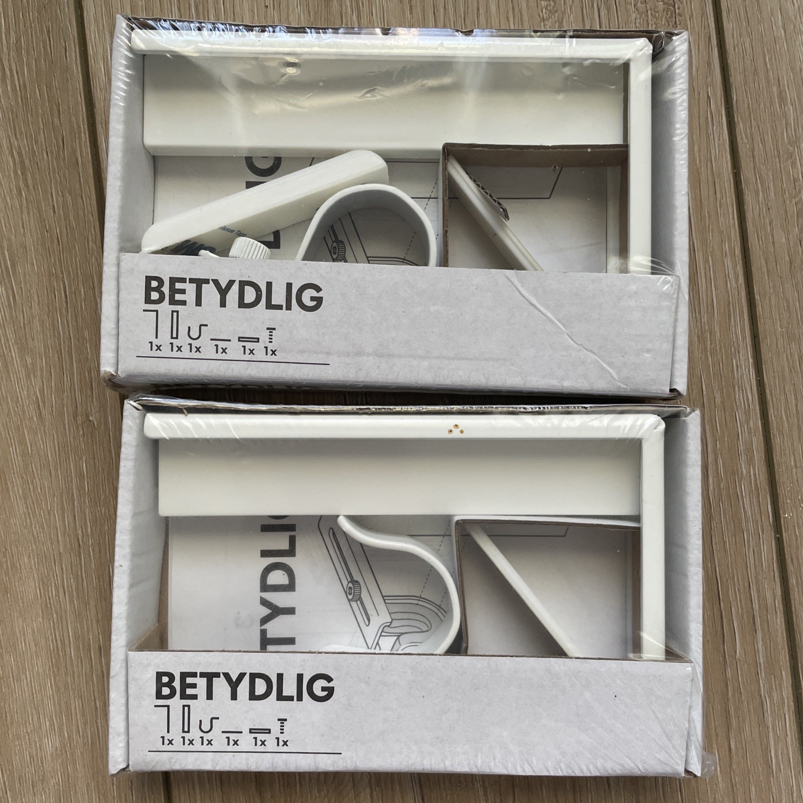 IKEA MERETE Ivory Grommet 57×98” Curtain 4-PANELS + 2-BETYDLIG White Rod Holders