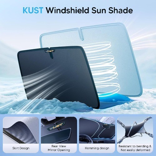 Custom Fit Windshield Sun Shade for 2020-2024 Sedan Accessories Sunshade Foldabl