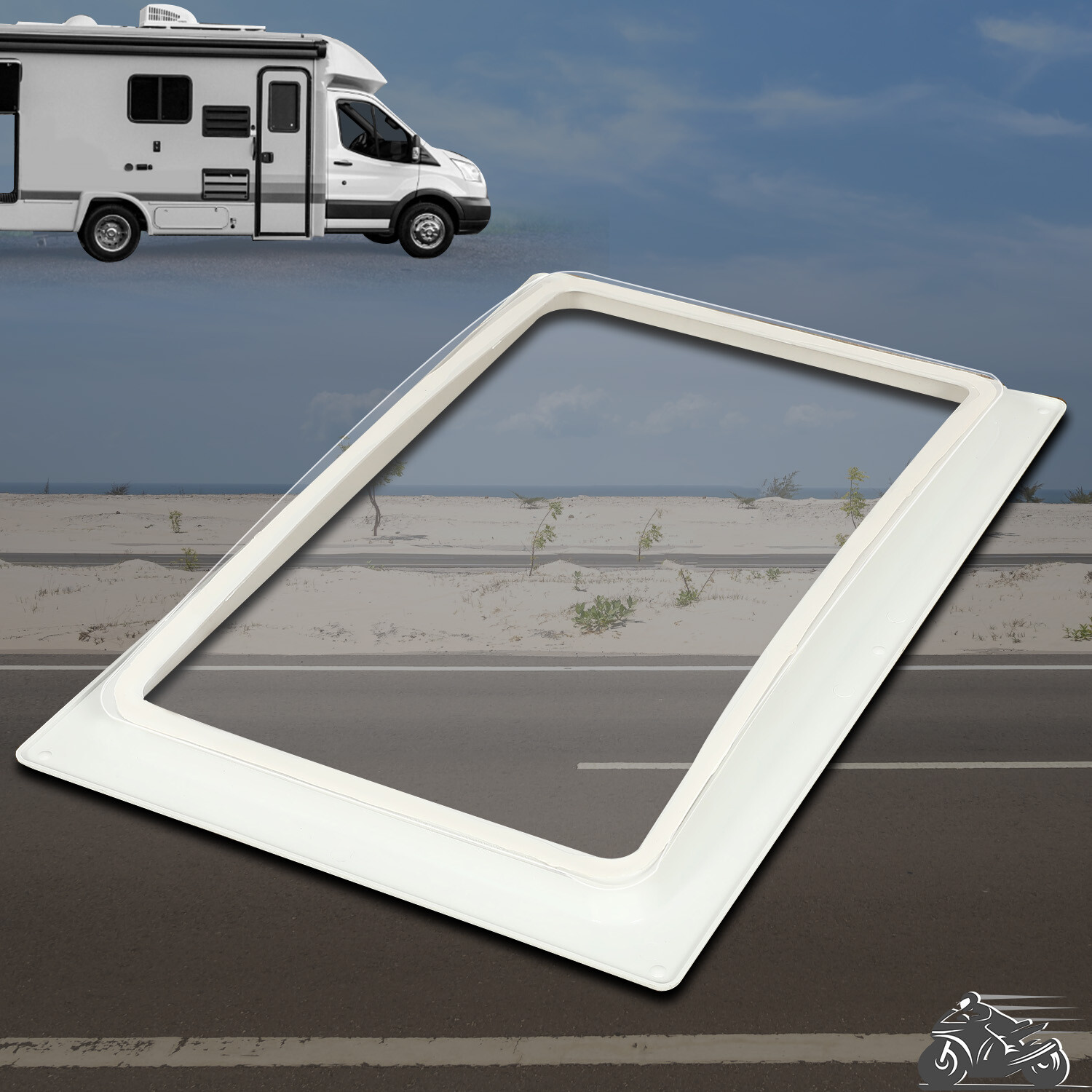 White Skylight Inner Dome 24×16 Inch For RV/Camper/Food Truck