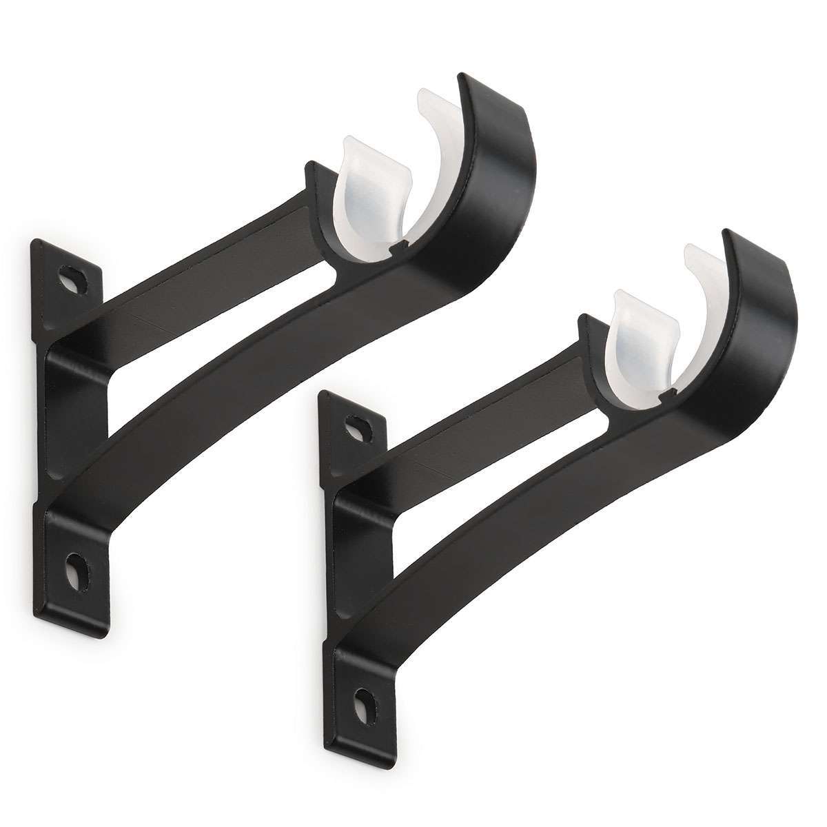 2/4/6 Aluminum Alloy Single Curtain Rod Brackets Window Wall Holders for Drapery