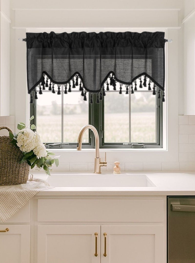 WAVE WINDOW DRESSING ASCOT SWAG VALANCE TOPPER SOLID FAUX SILK ROD POCKET