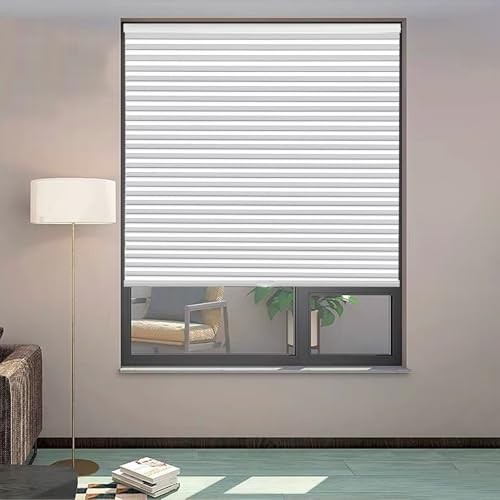 1.5-Inch Cellular Cordless Blackout Shades,Thermal 27″W x 72″H White-blackout