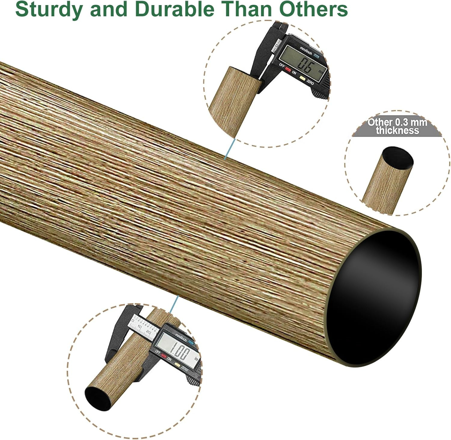Curtain Rods for Windows 16 to 144 Inches Adjustable Length 1 Inch Diameter Wind