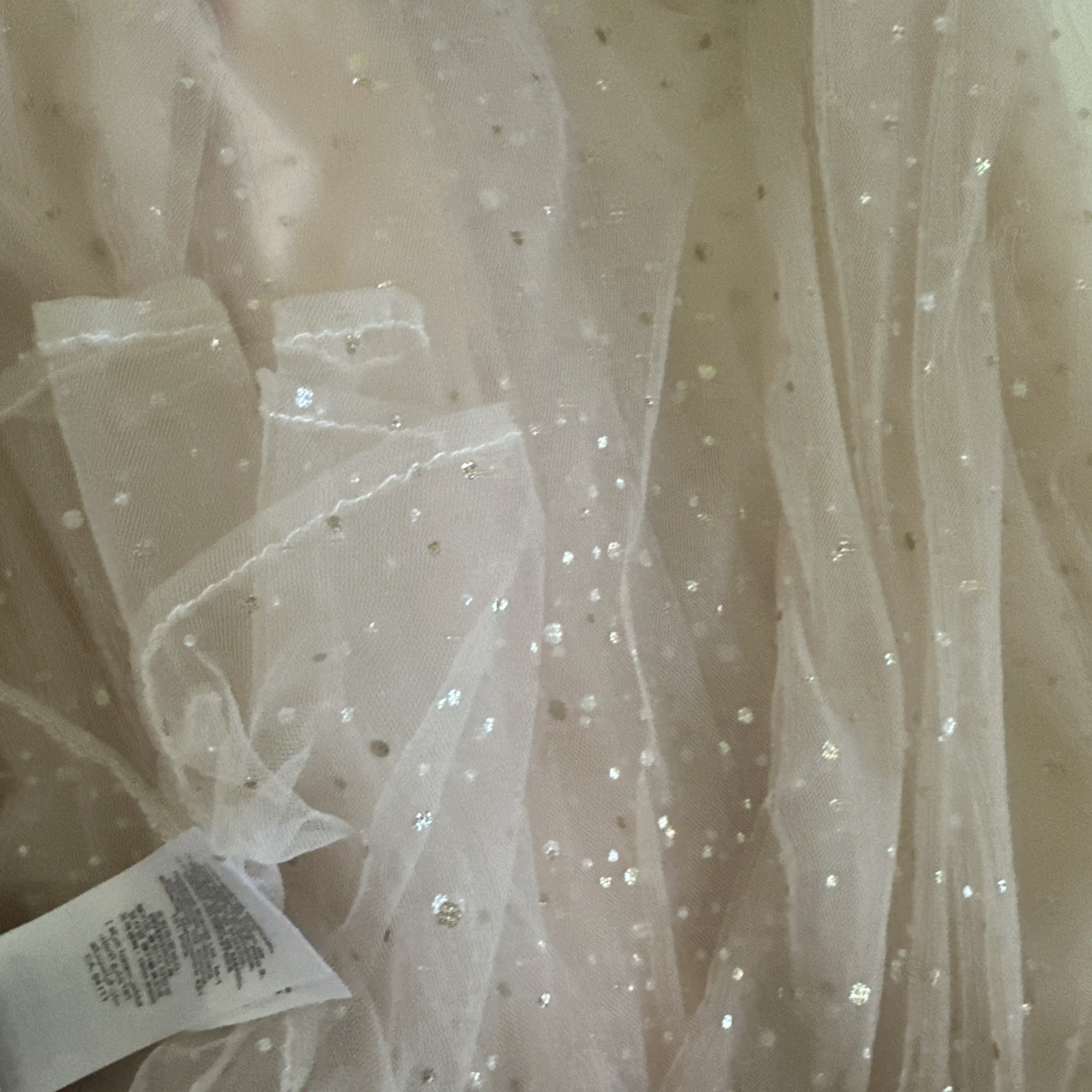 Pottery Barn Kids Emily & Meritt Sparkle Tulle Sheer Panel 44 X 63