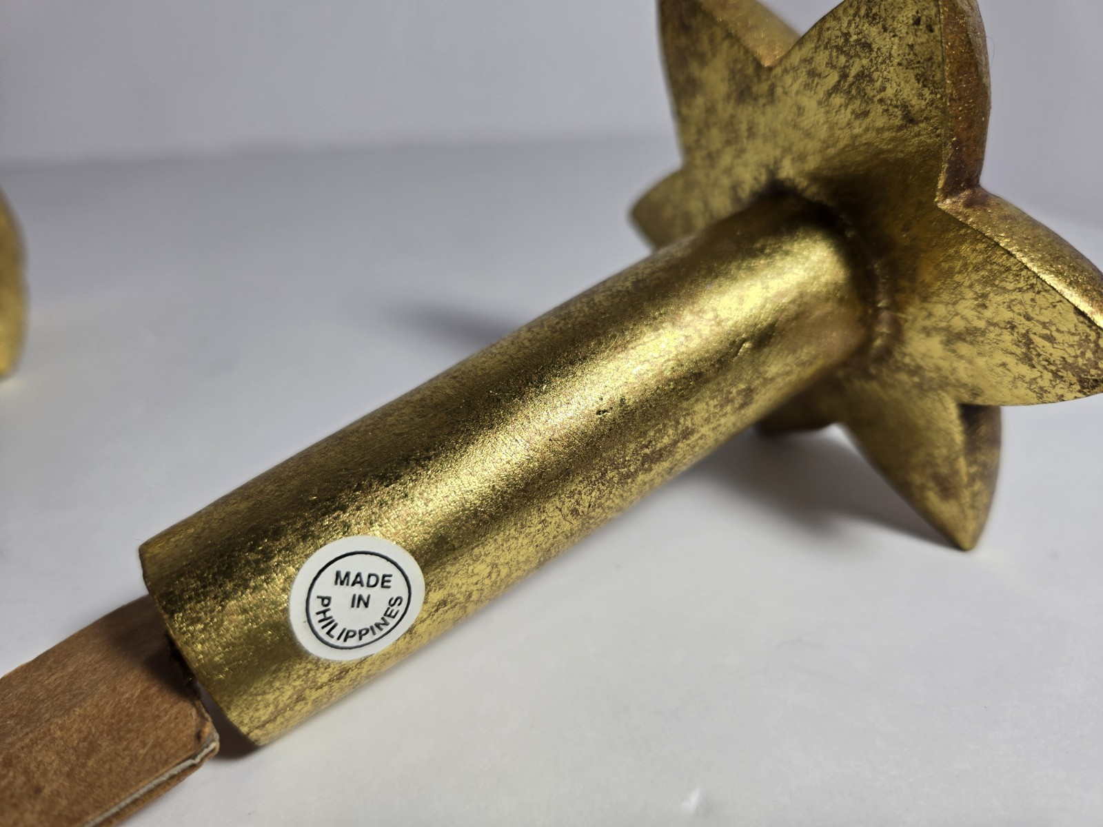 Gold Star Curtian Tiebacks Decorative Drape Holdbacks Antique Finish NOS