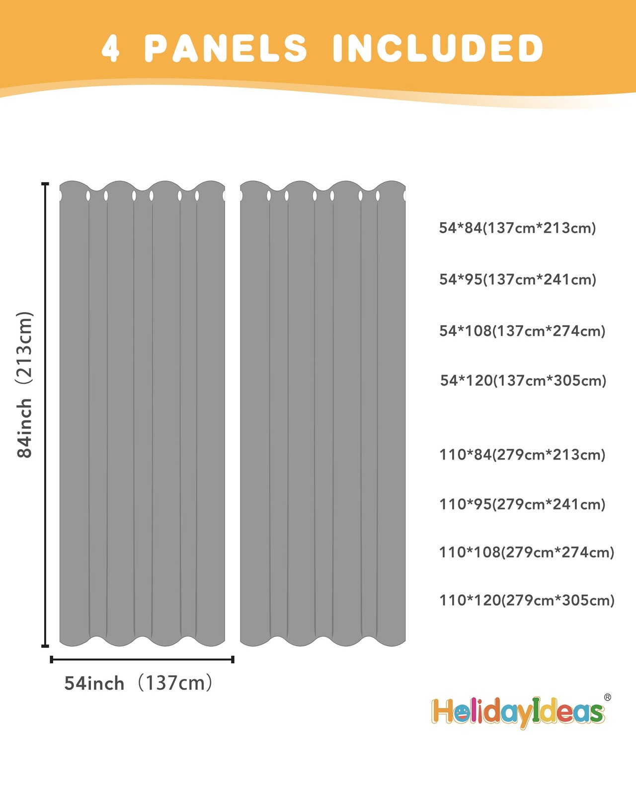 Outdoor Curtains for Patio Waterproof, 4 Panels – 54 x 95 Inch – Privacy Prot…