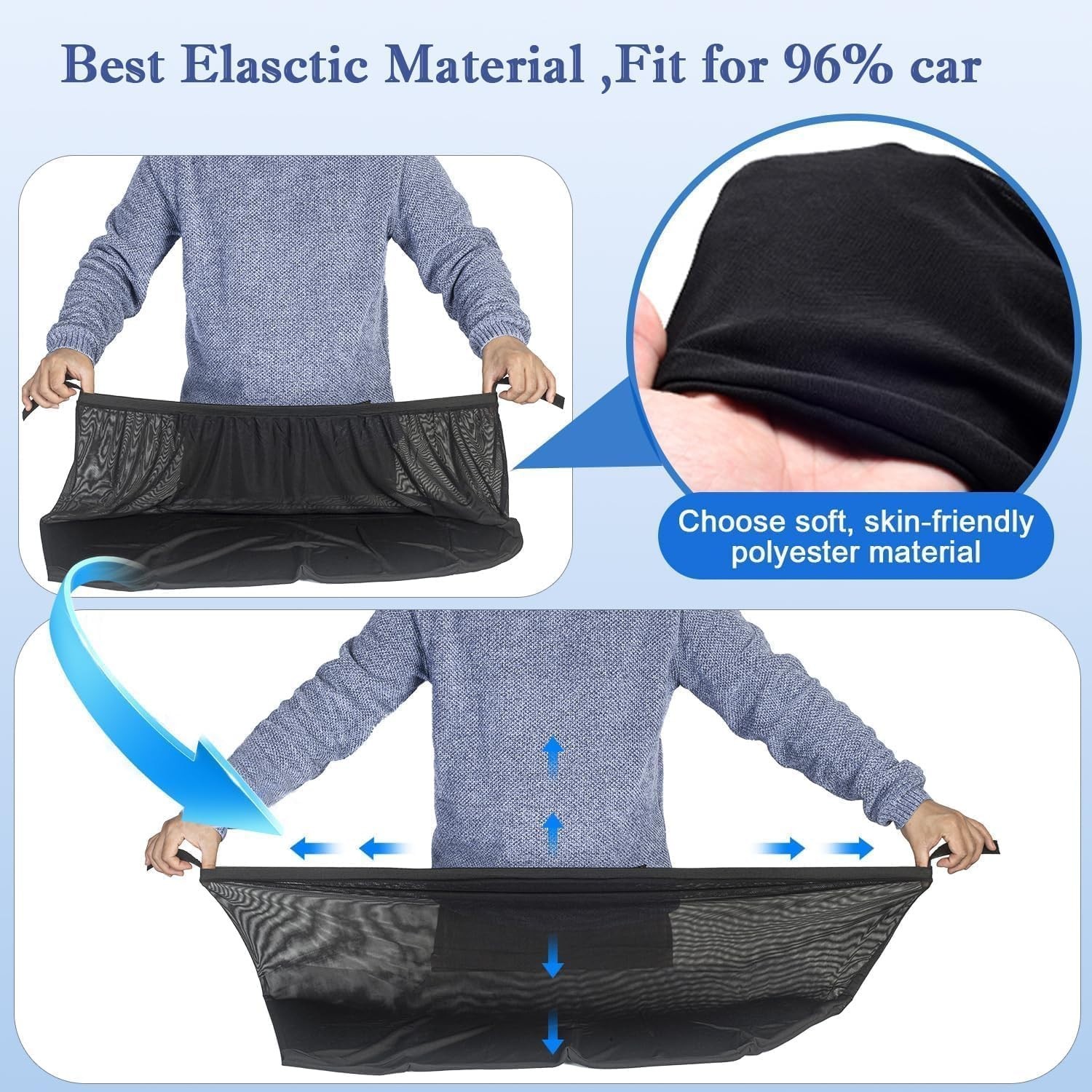 Car Rear Side Window Shades for Pickup Trucks,7 Seats Larger SUVs, Breathable…