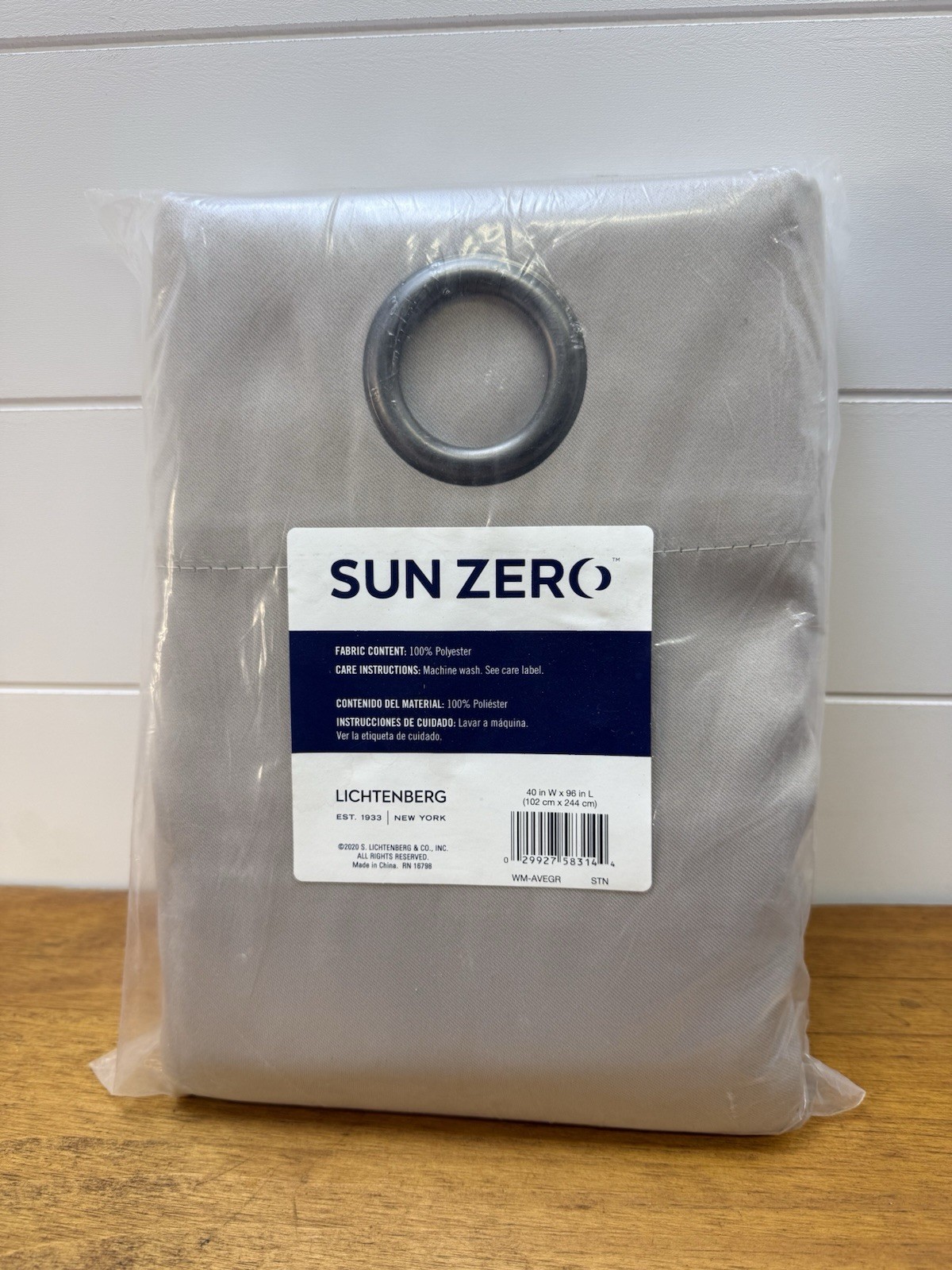 Sun Zero Lichtenberg Grommet Top Curtain Panel 40” W x 96” L