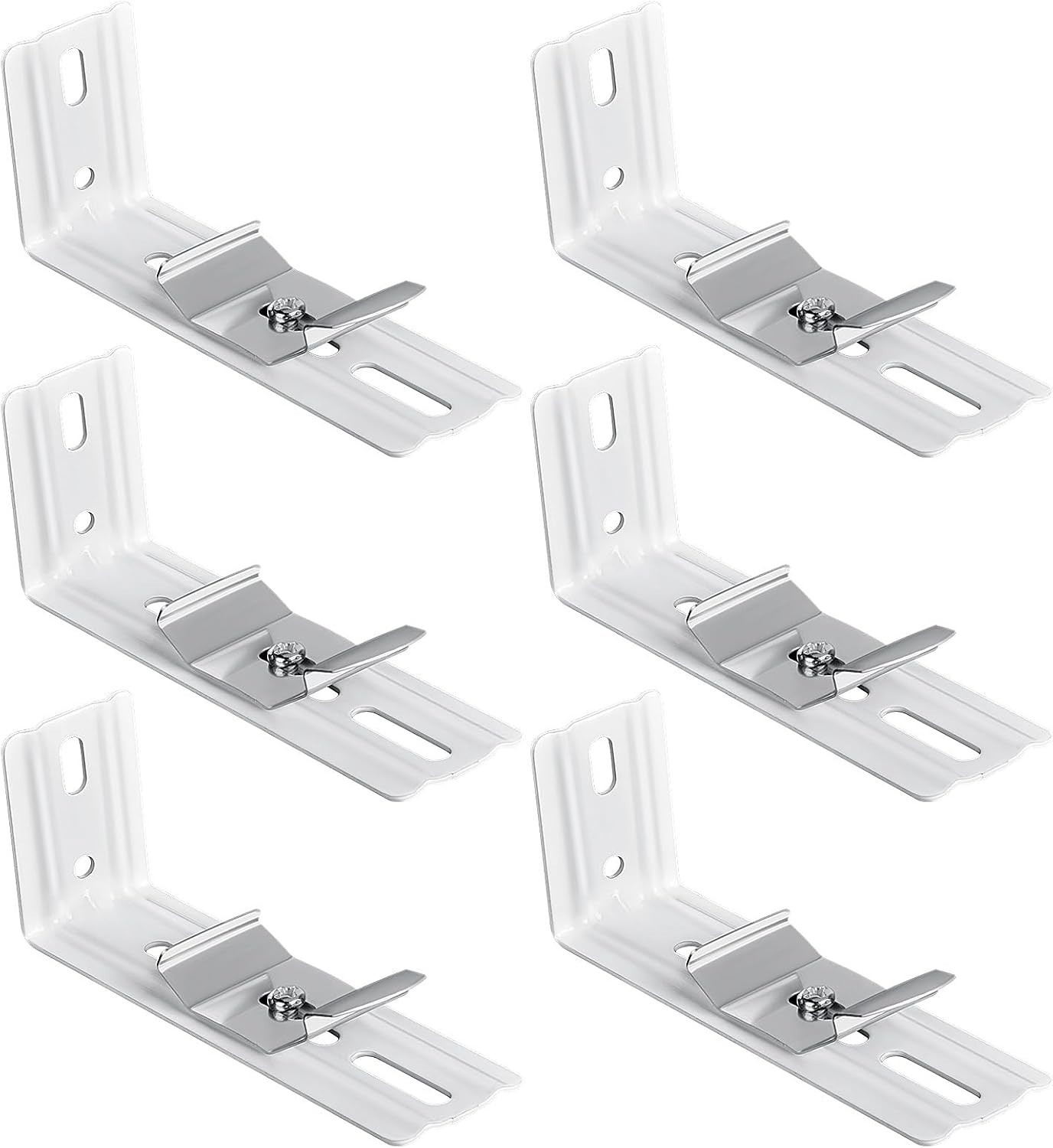 6 Pcs Vertical Blinds L Bracket Vertical Blind Wall Mount with Headrail 1-1/2…