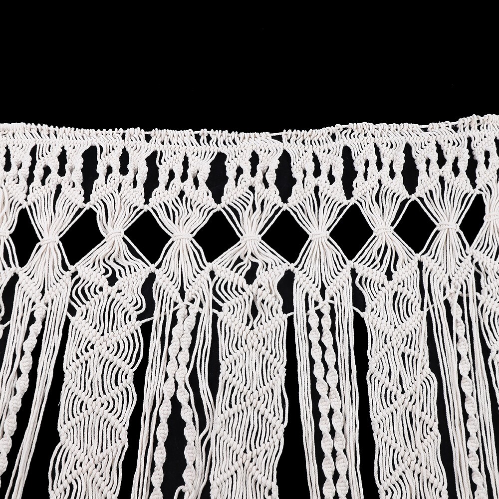 Handmade Macrame Wall Hanging Boho Home Backdrop Door Window Curtain Decor