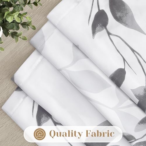 Non-See-Through Light Grey and White 52″W x 96″L (Pack of 2) Leaves-light Grey