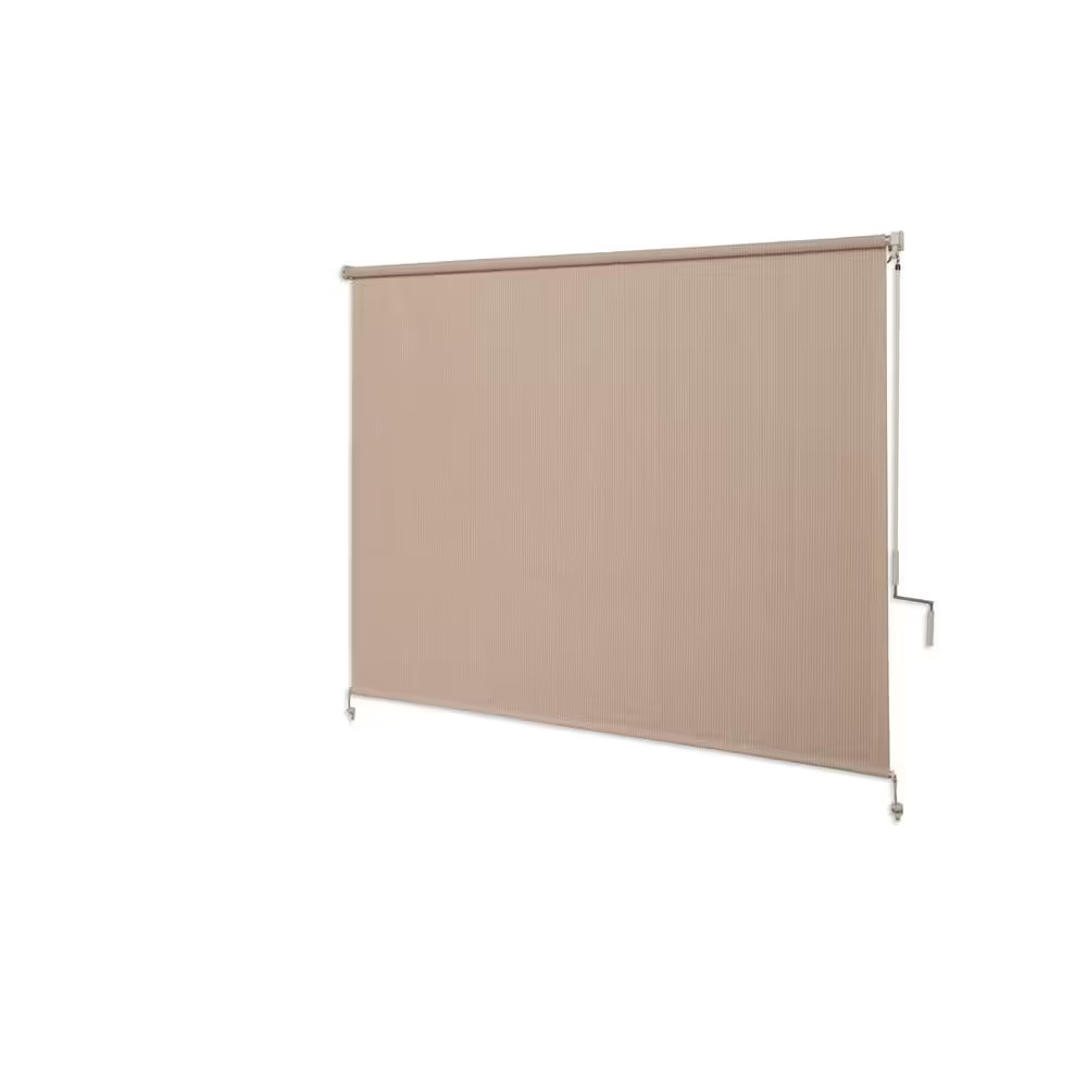 Camel Cordless UV Blocking Fade Resistant Fabric Exterior Roller Shade 72 In. W