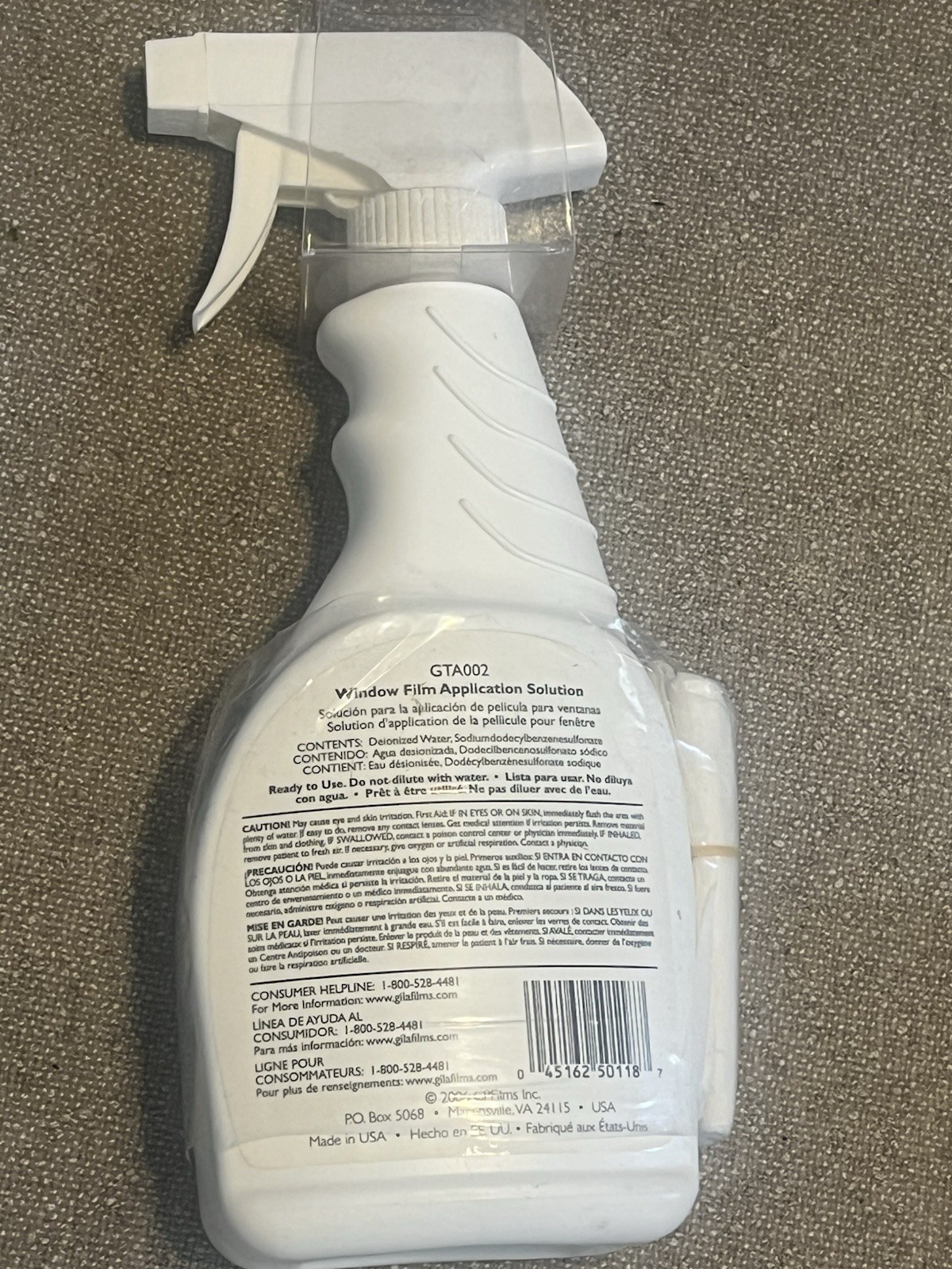 Gila Window Film Application Solution 16oz Spray Bottle with Cloth