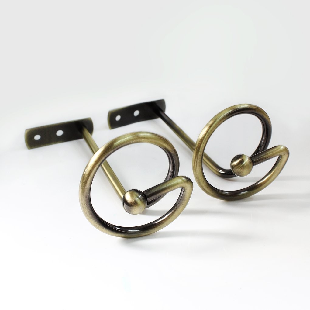 Curtain Holdback Bronze Set of 4 Drape Holder Hook Tieback for 2pair