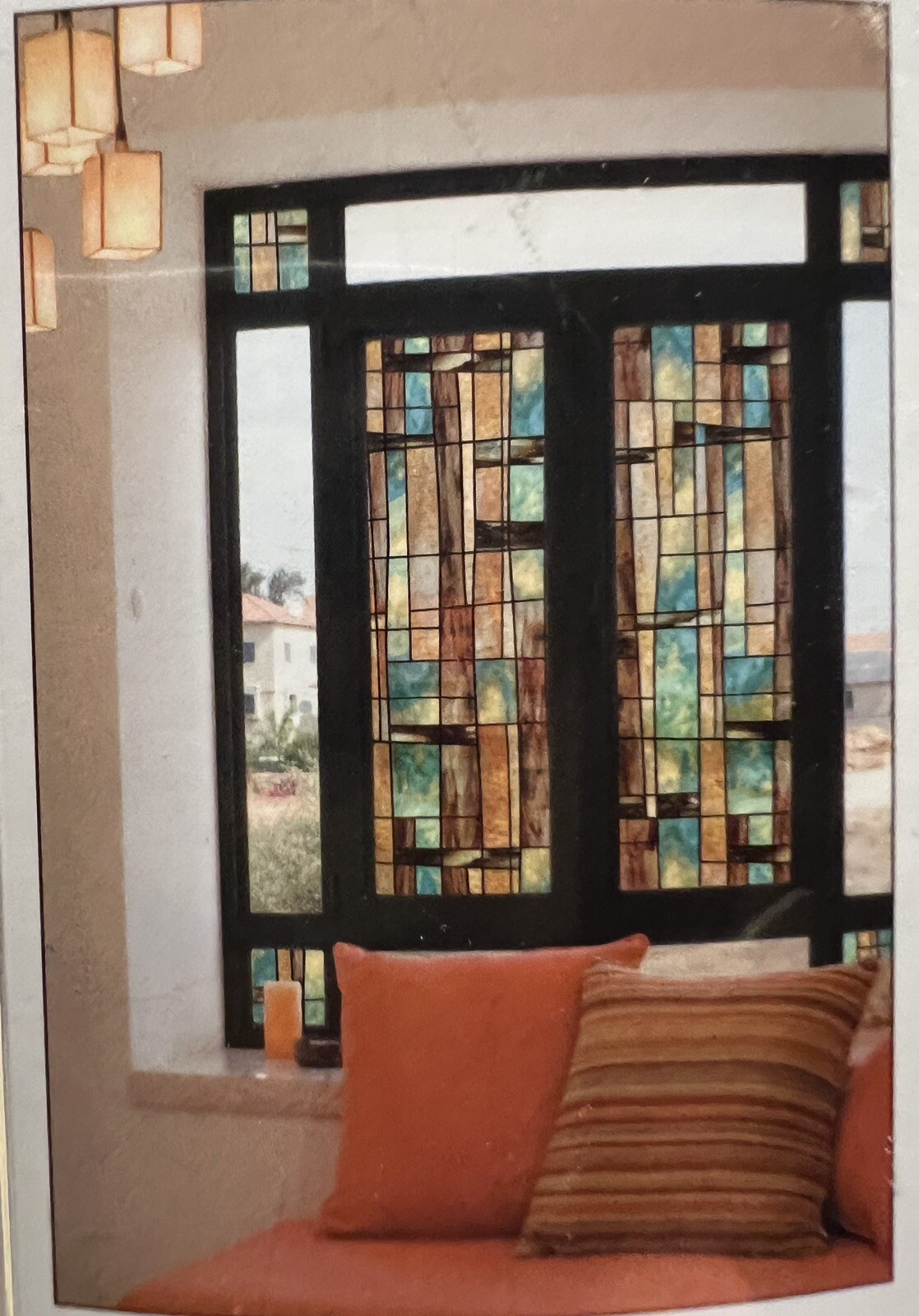 NEW Artscape Stained Glass Privacy Decorative Window Film (Pattern: City Lights)