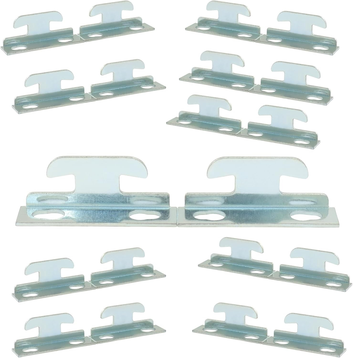 10pcs/5 sets Curtain Rod Brackets Wall Hooks Hardware Kit, Heavy Duty Metal Sing