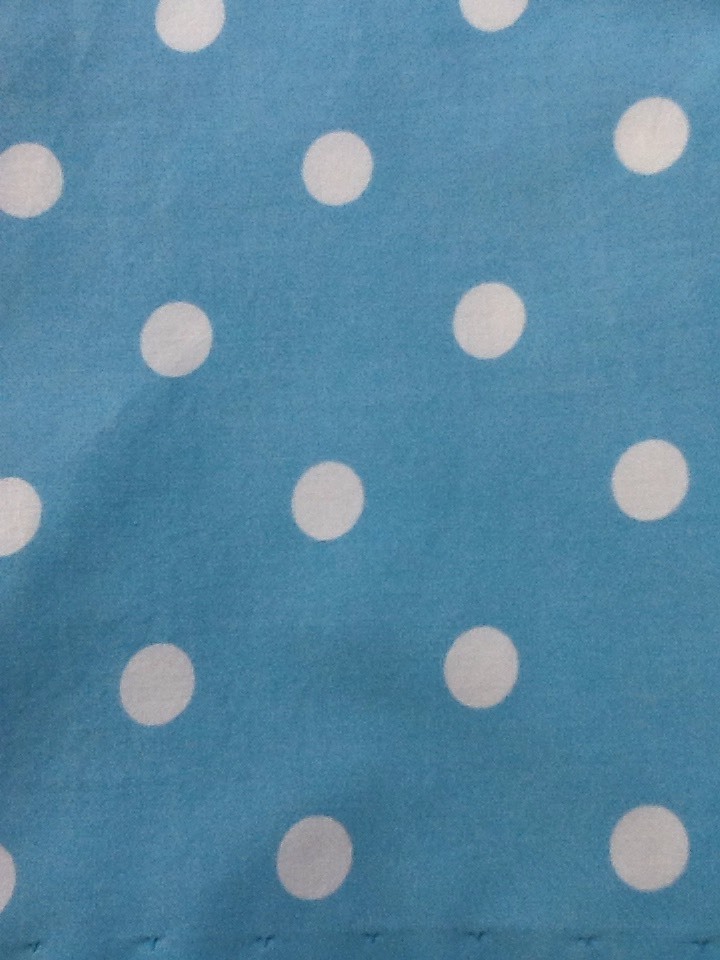 Custom Valance ~Blue and White Dotty~ Pottery Barn Teen 60 by 14 1/2 PB Teen