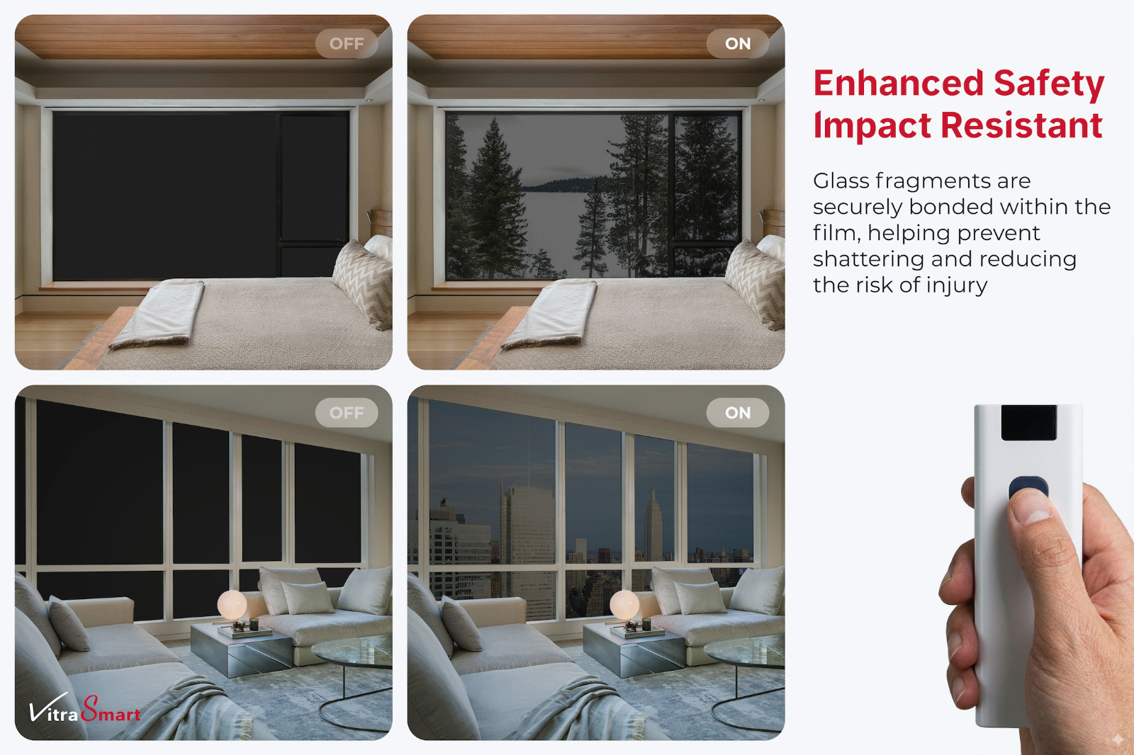 Black Window Privacy Film PDLC Smart Film Self Adhesive Switchable Smart Tint