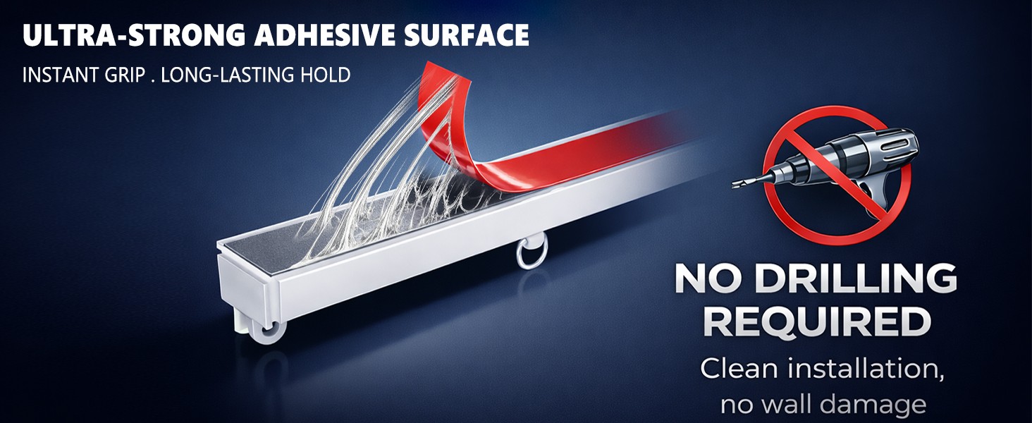 Self Adhesive Curtain Track, No Drill Adhesive Curtain Track, Peel and Stick