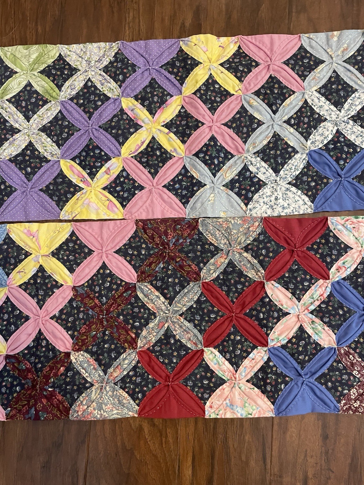 Lot of 2 handmade Quilted Valances