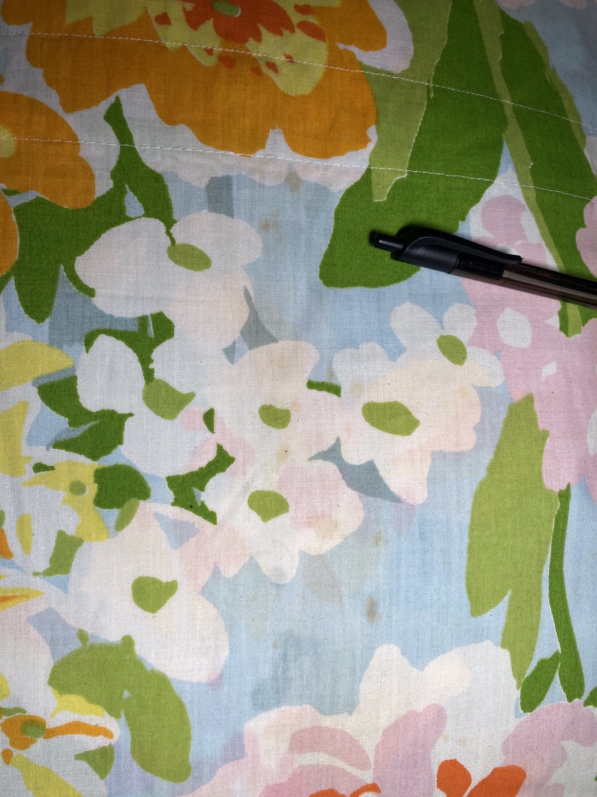 2 Flower Power Cotton Sheets Made Into Rod Pocket Curtain Panels TWO 96x66x2=132
