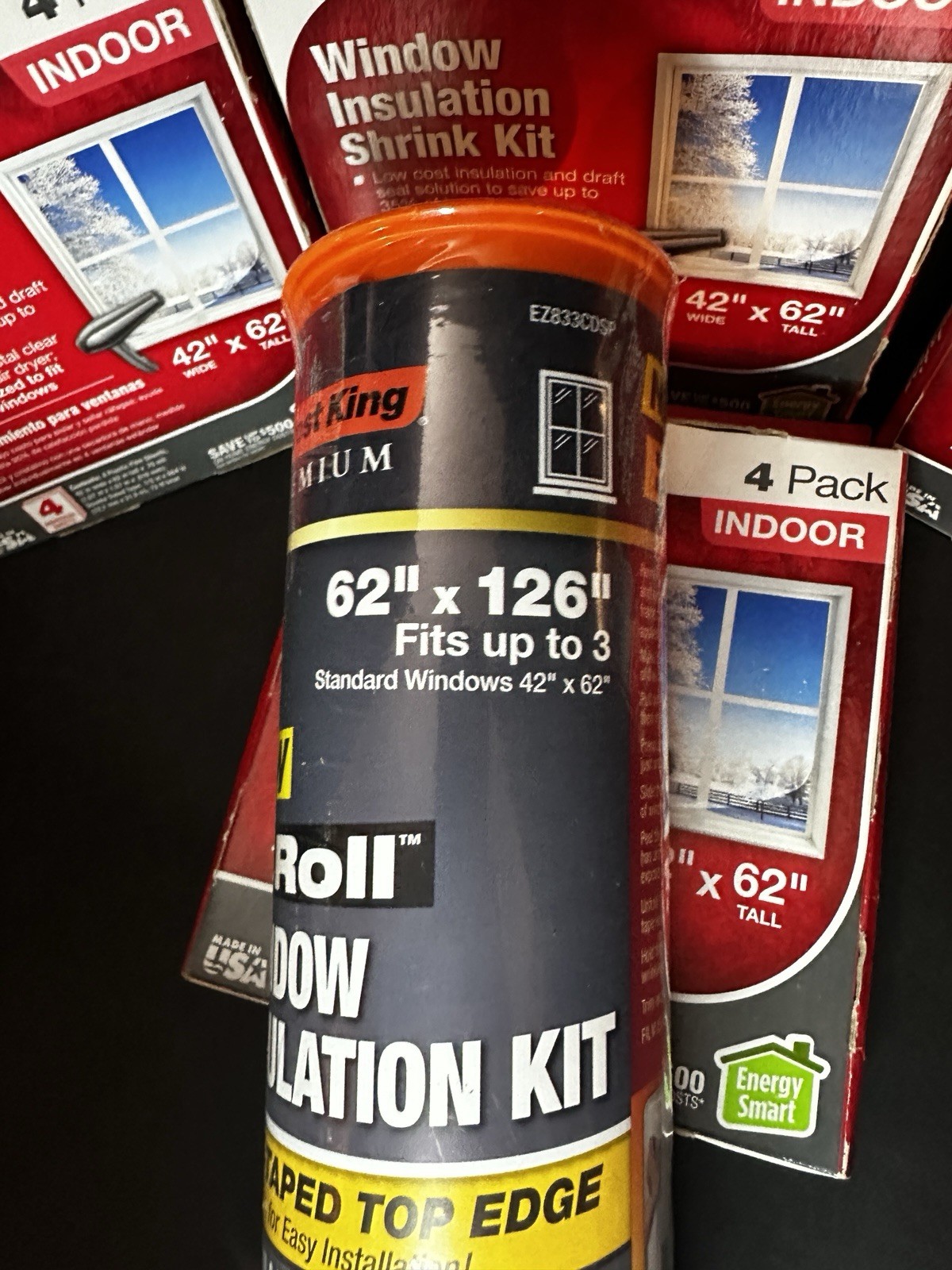 NEW 4×4-PACK &1 X Roll Interior Indoor Window Insulation For Winter