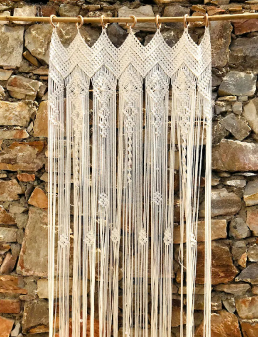 Wood Ring, Bohemian Décor, Wall Hanging, Wall Décor, Macramé Curtain