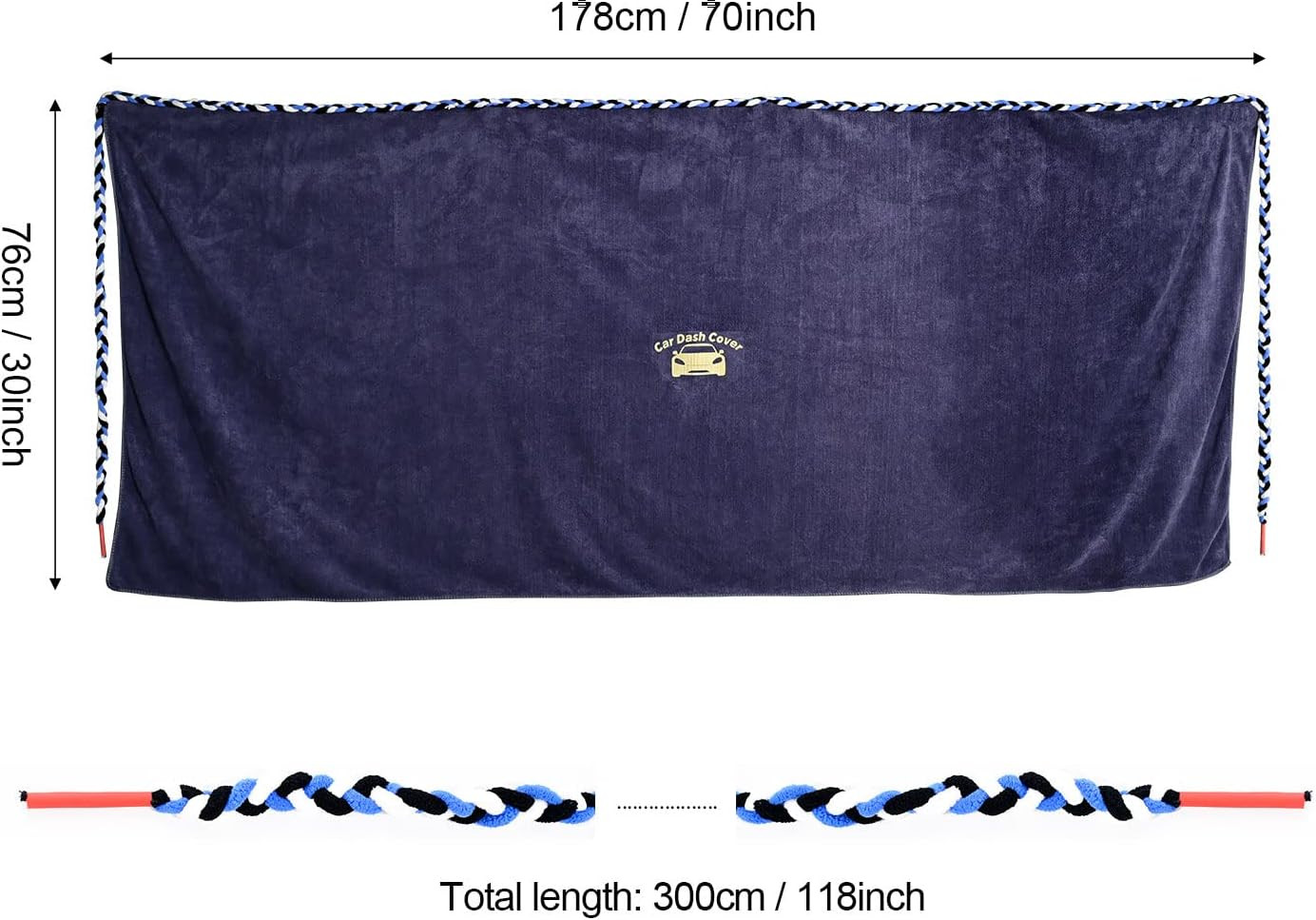 Window Tint Tools Dash Protection Towel with Soak Rope Tool and 2 Pack PET Sheet