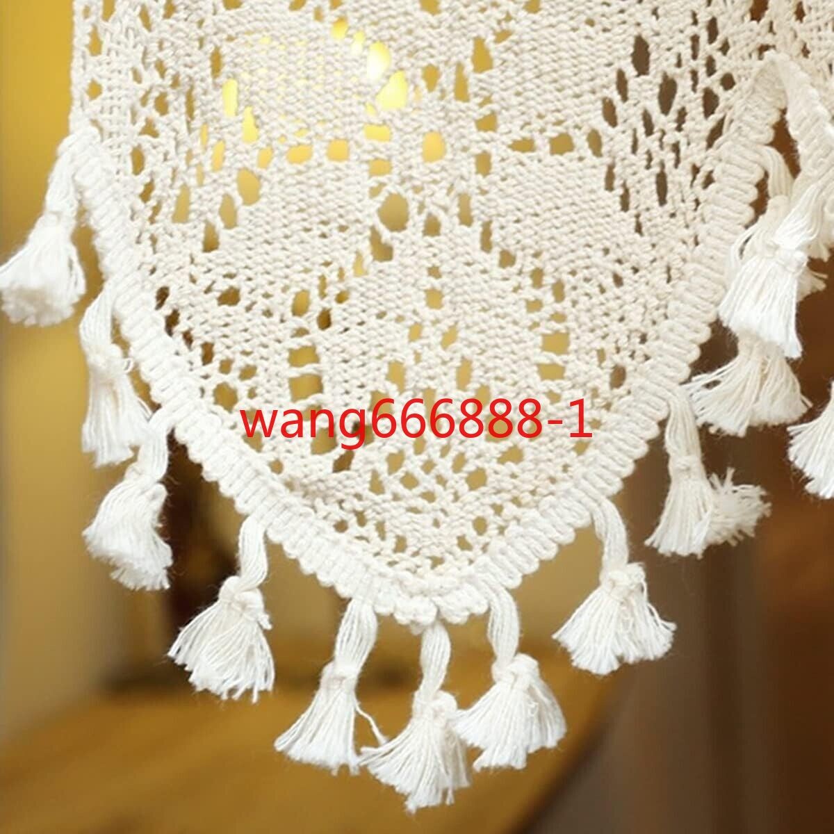Rustic Crochet Lace Kitchen Window Curtain Valance Cafe Tiers Farmhouse Decor