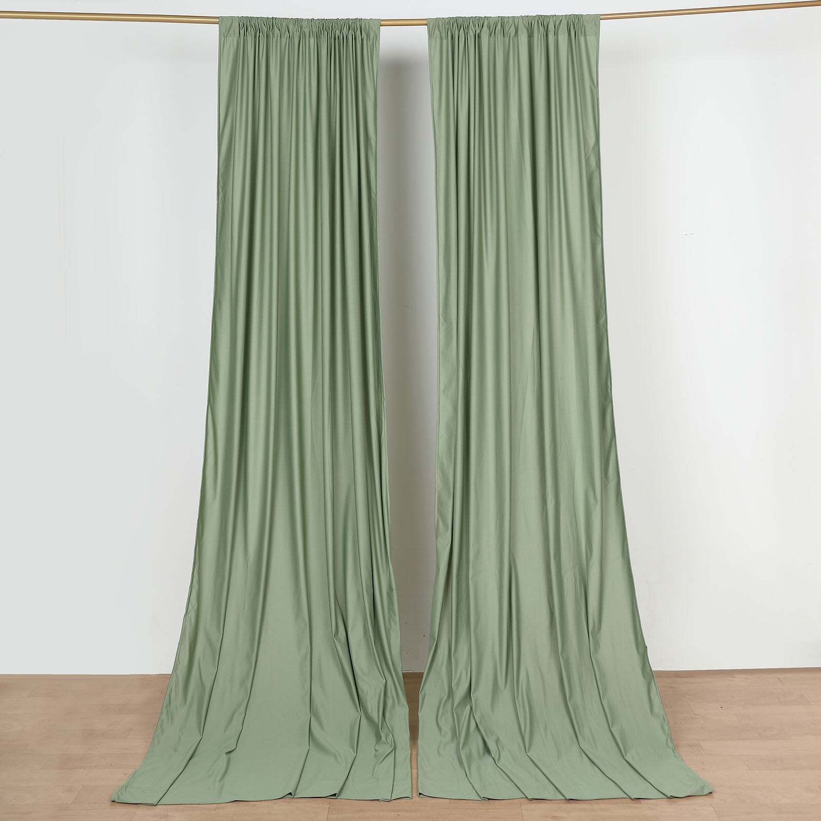 EUCALYPTUS SAGE 10 x 10 ft Polyester BACKDROP CURTAINS Drapes Panels Decorations
