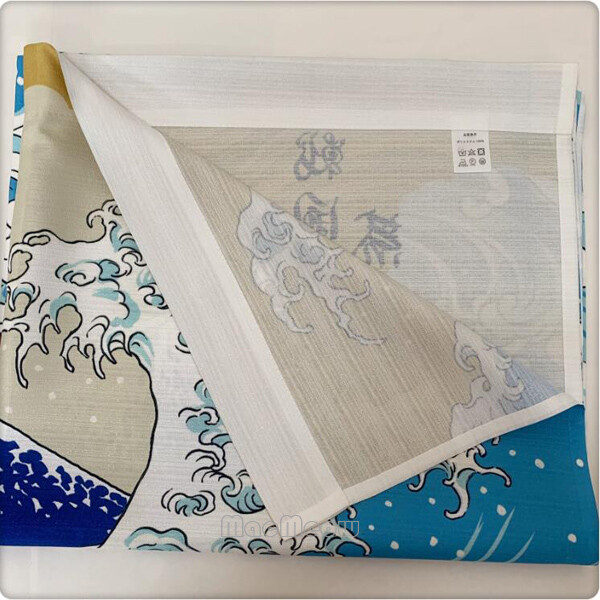 The Great Wave Samurai Warrior Fuji Print Doorway Hanging Door Curtain Room Deco