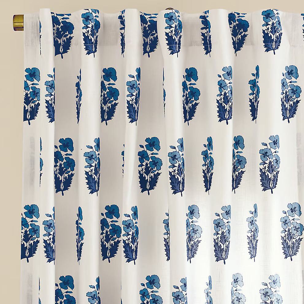 Ballard Designs Leila Block Print Drapery Panel…