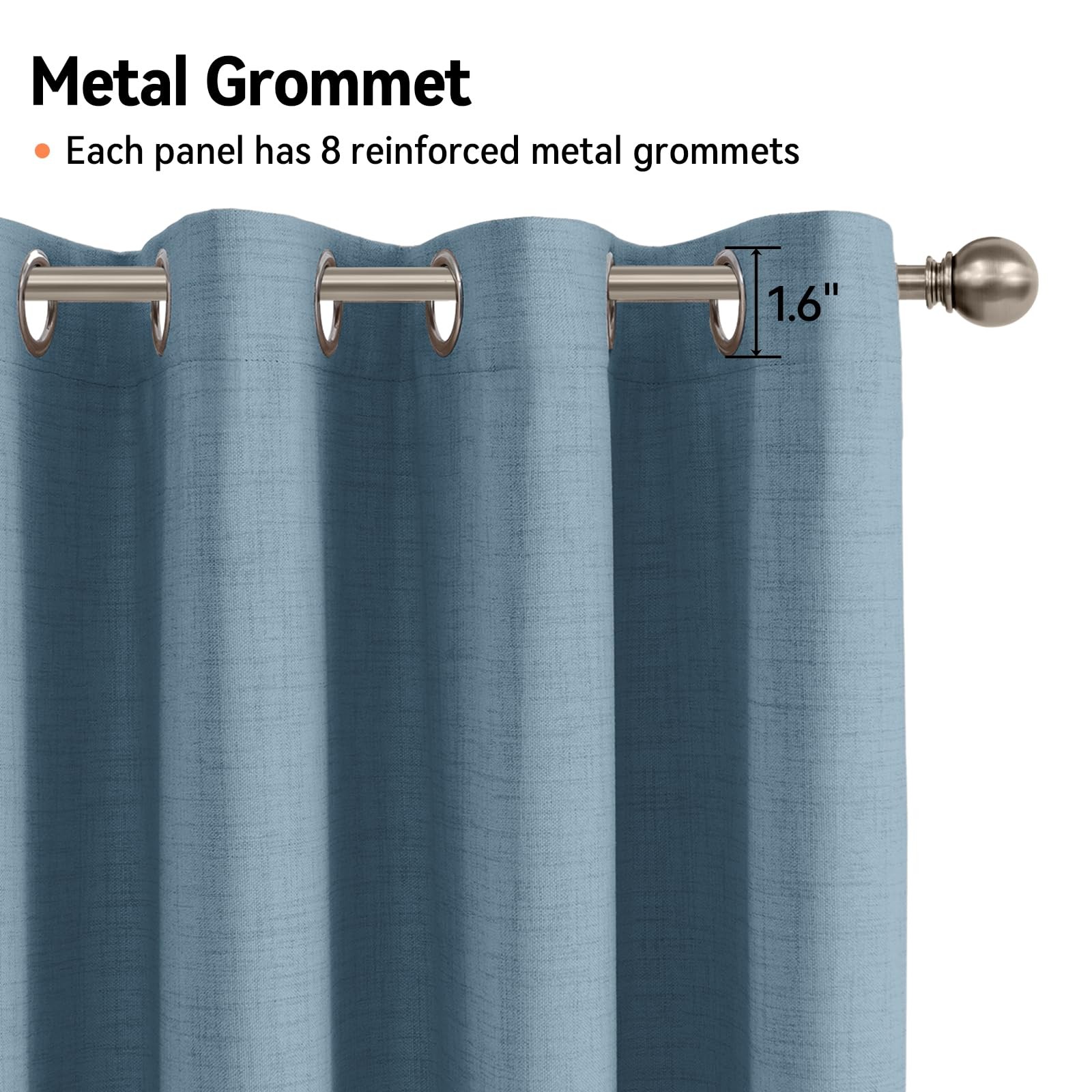 100% Blackout Shield 100 Blackout Shield Curtains Blue 50W X 84L 2 Panels