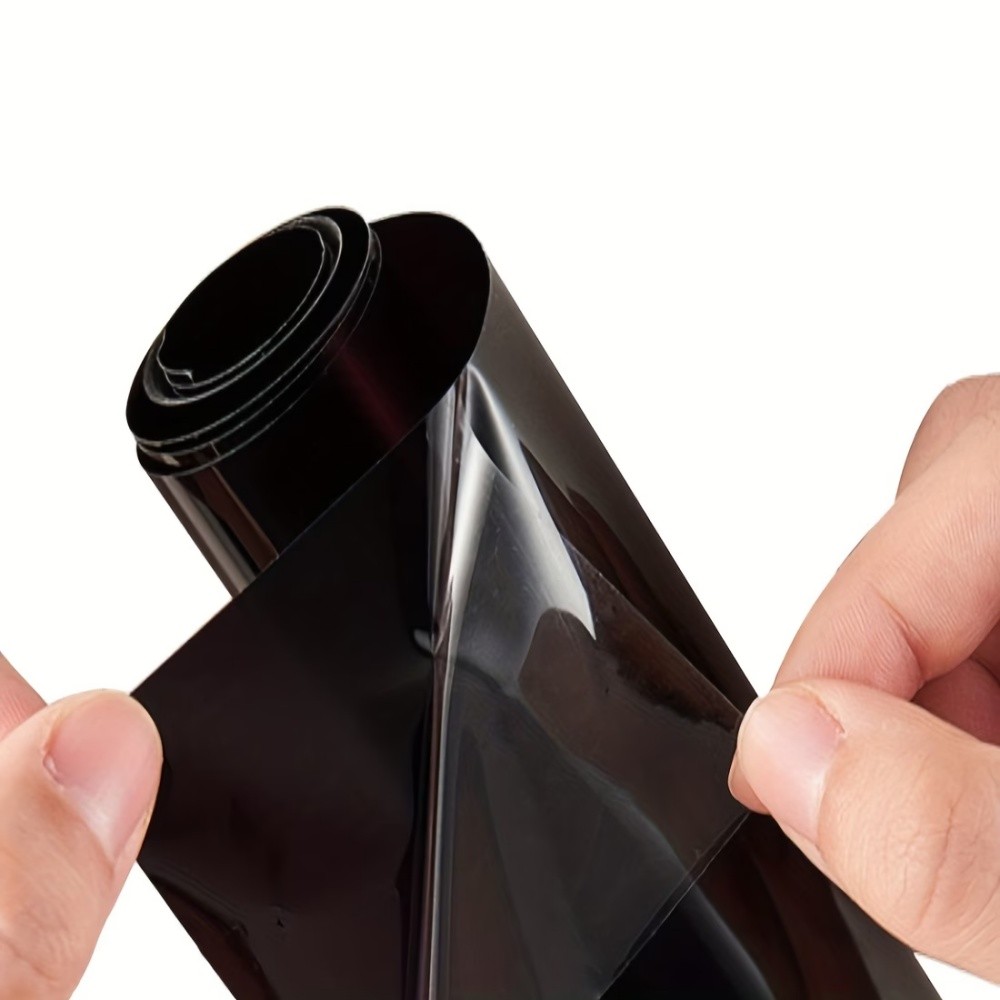 2 Rolls 5% VLT Black Static Cling Window Tint Film-Solar UV Protection And Heat