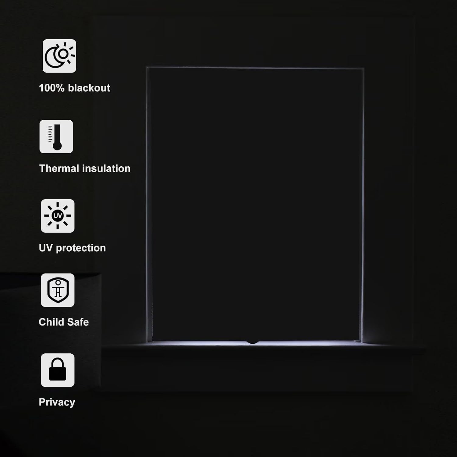 MYshade Cordless Blackout Cellular Shades Room Darkening Shade, 39″ W x 64″ H, W