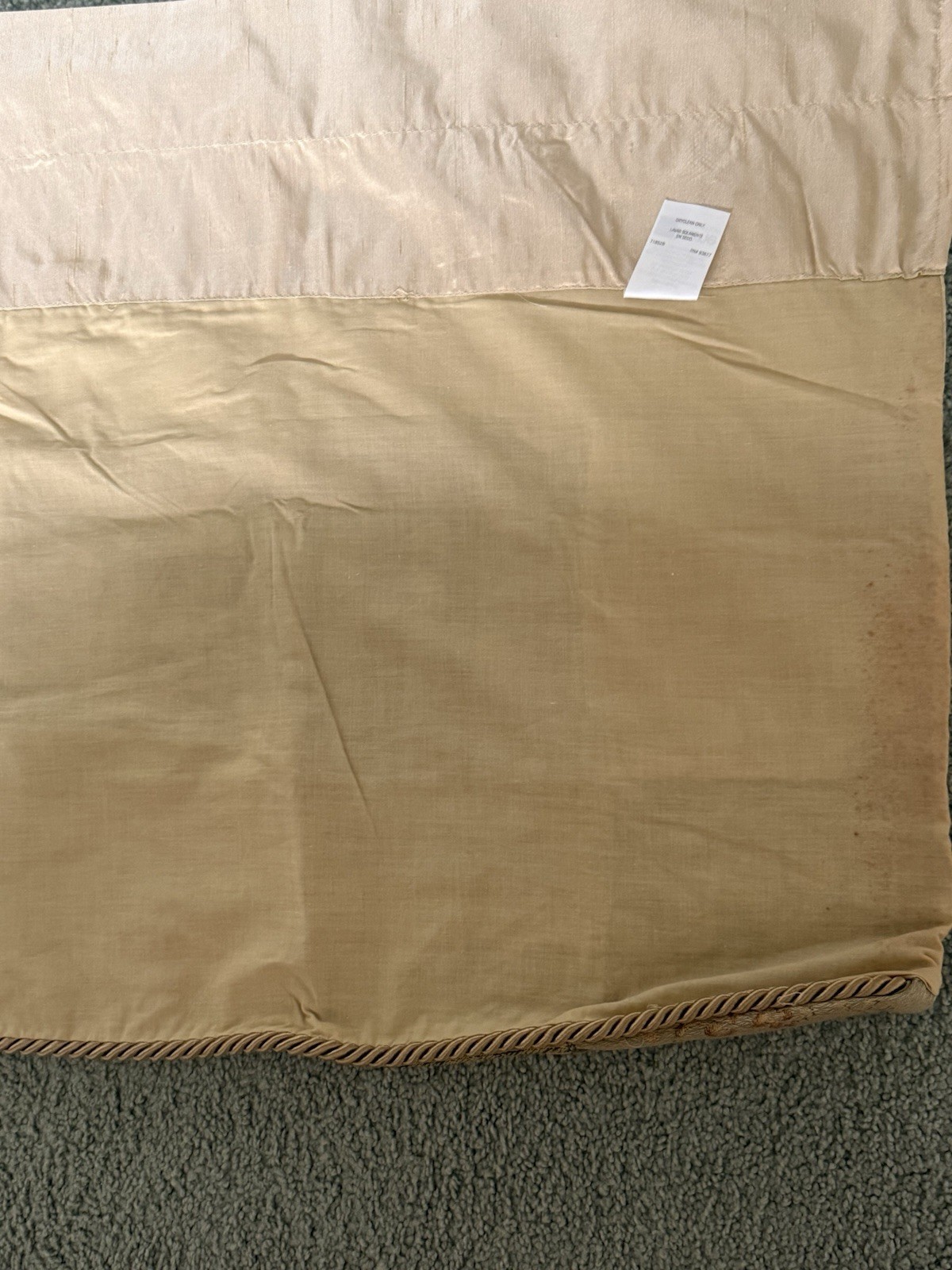 3 JC Penney Home Patchwork Valances Silky Brocade Floral Scrolls Piping Ea 20X83