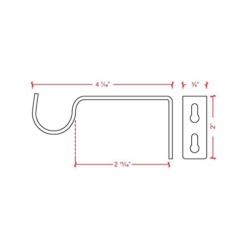 Fixed Brackets for Curtain Rods – for 1 or 1 1/8 For 1″ or 1-1/8″ Warm Gold